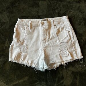 Wonderly White Distressed Jean Shorts